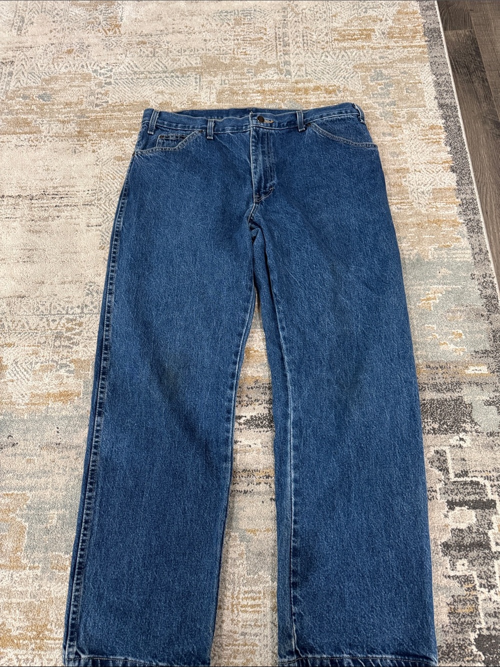 Dickies Men's Blue Denim Jeans - Straight Fit Vintage 36x30 - Picture 4 of 6